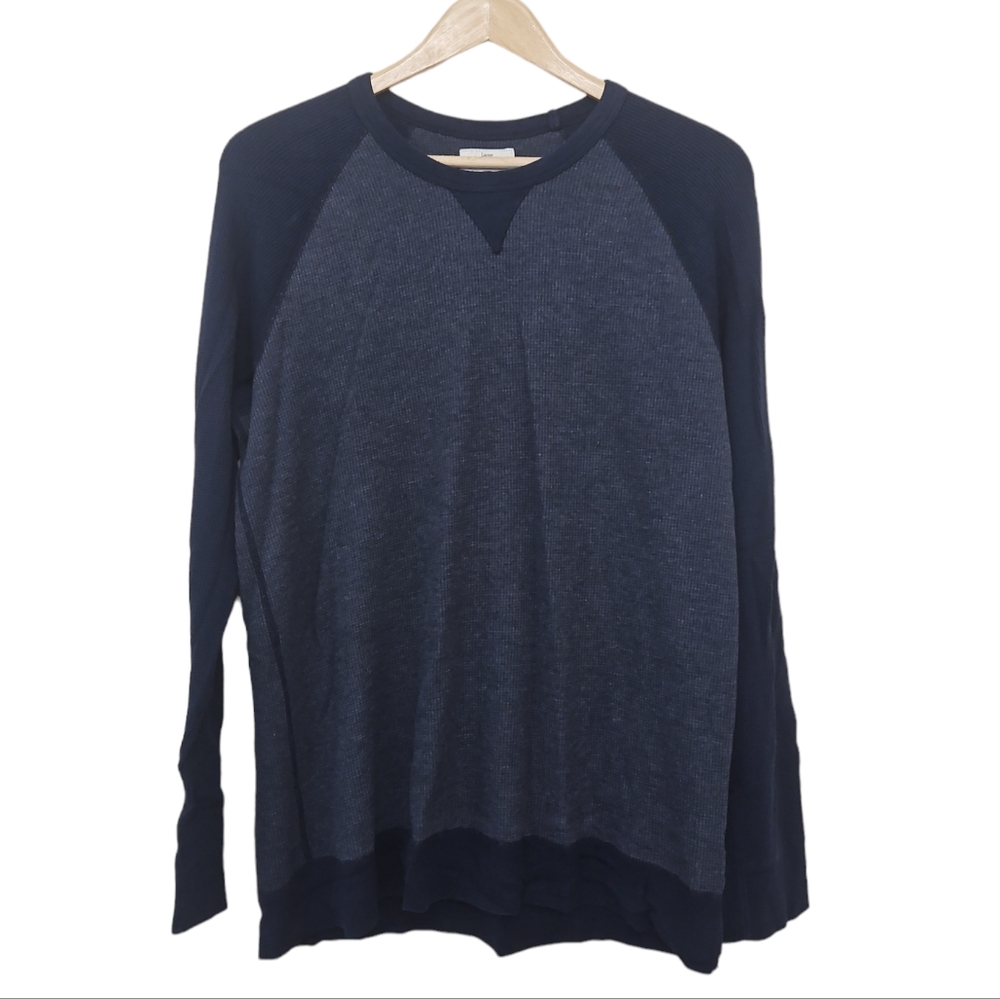 Splendid Mills Waffle Knit Thermal Long Sleeve Shirt Large
